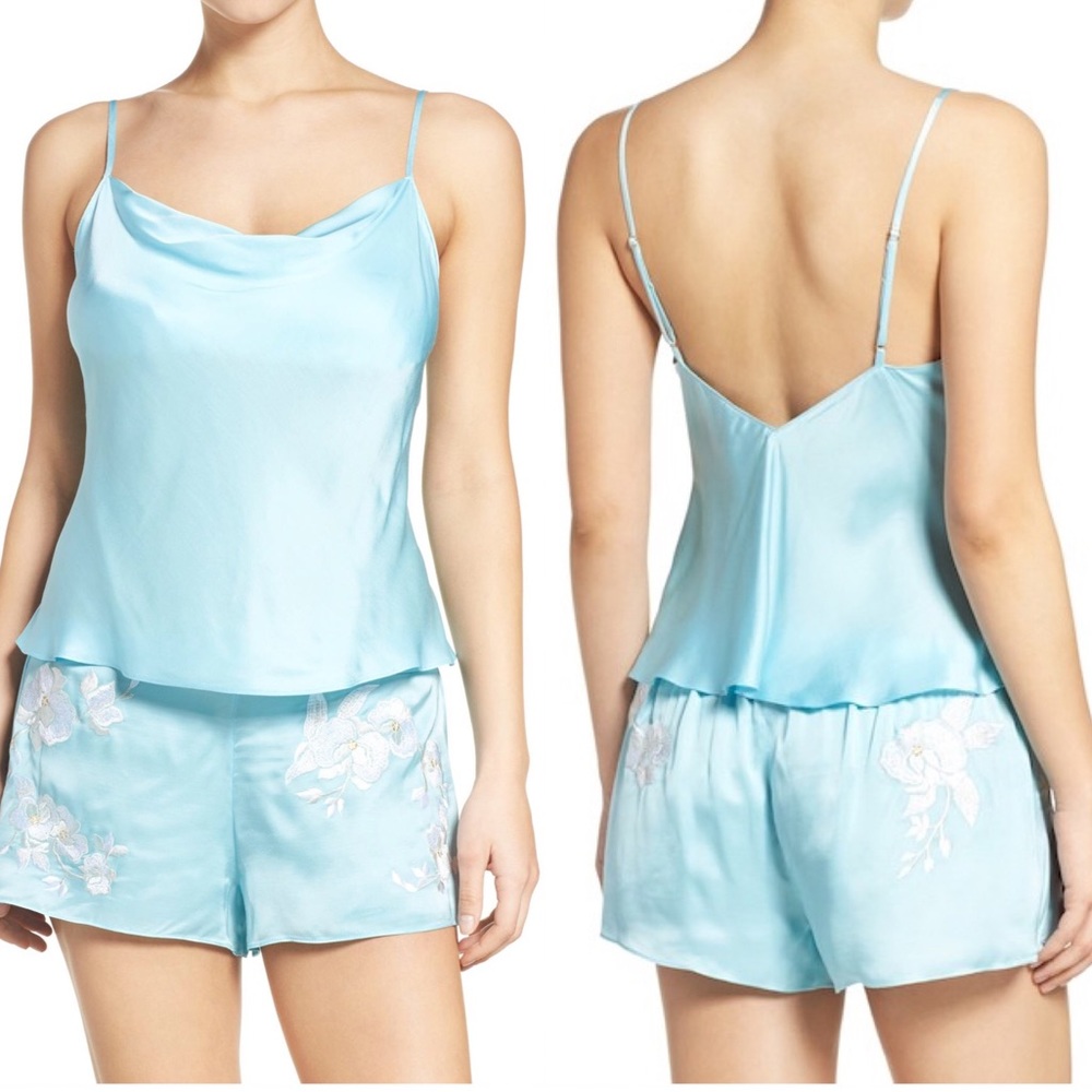 Anthropologie NATORI Embroidered PJs, Small, NWT